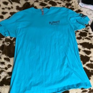 Blue with black wording